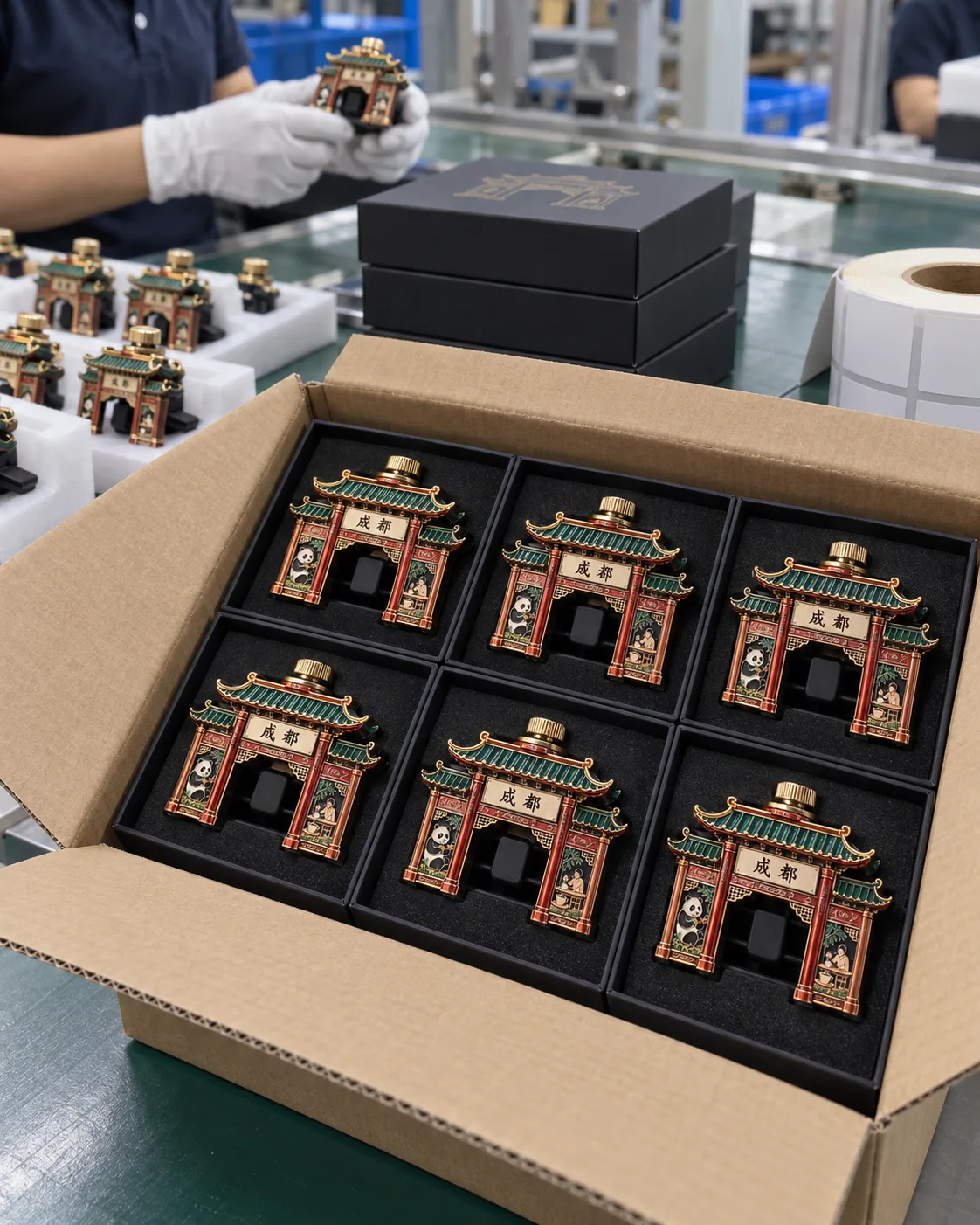 成都城门车载香薰定制案例|旋钮调香与硅胶风口夹批量与发运