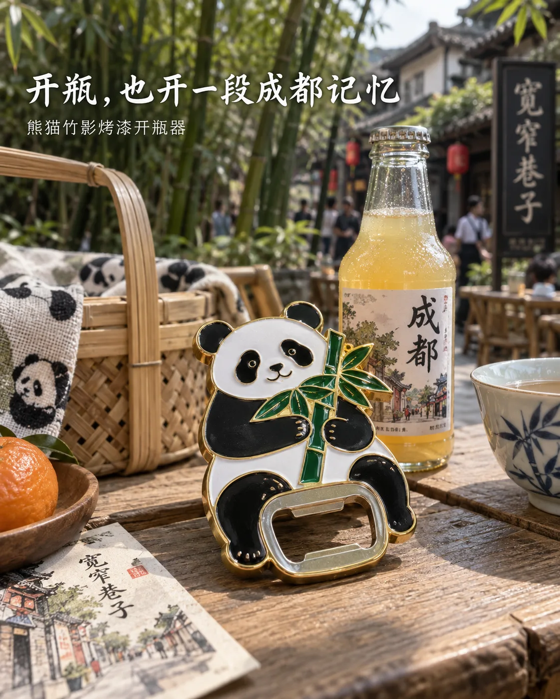 成都熊猫开瓶器冰箱贴定制案例｜不锈钢开瓶嵌片与双磁吸