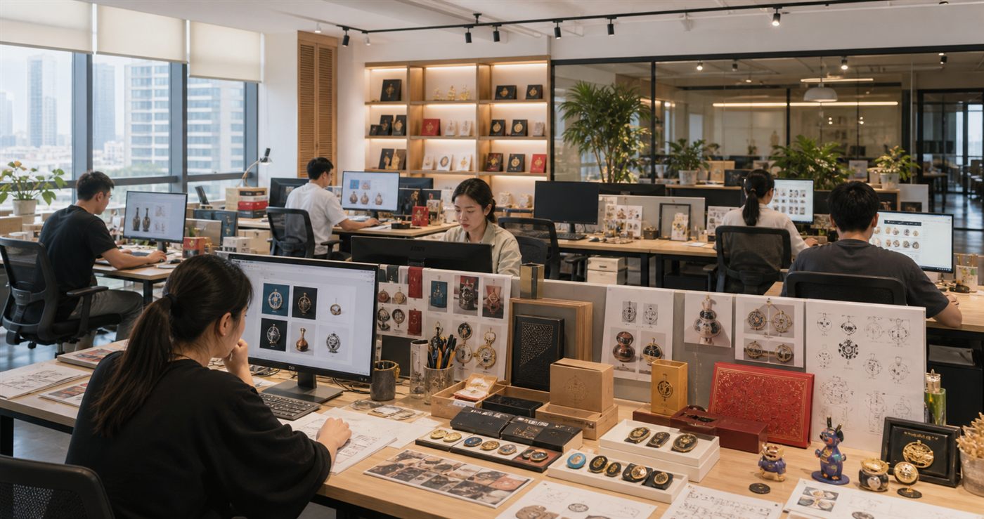 万洋礼品开放办公区 文创产品设计和包装方案工作区