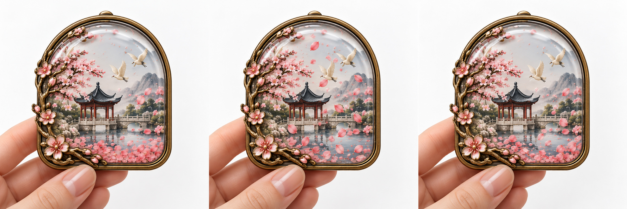 景区冰箱贴怎么选:普通平面、浮雕和流沙结构的取舍:手持花瓣分布三阶段视觉