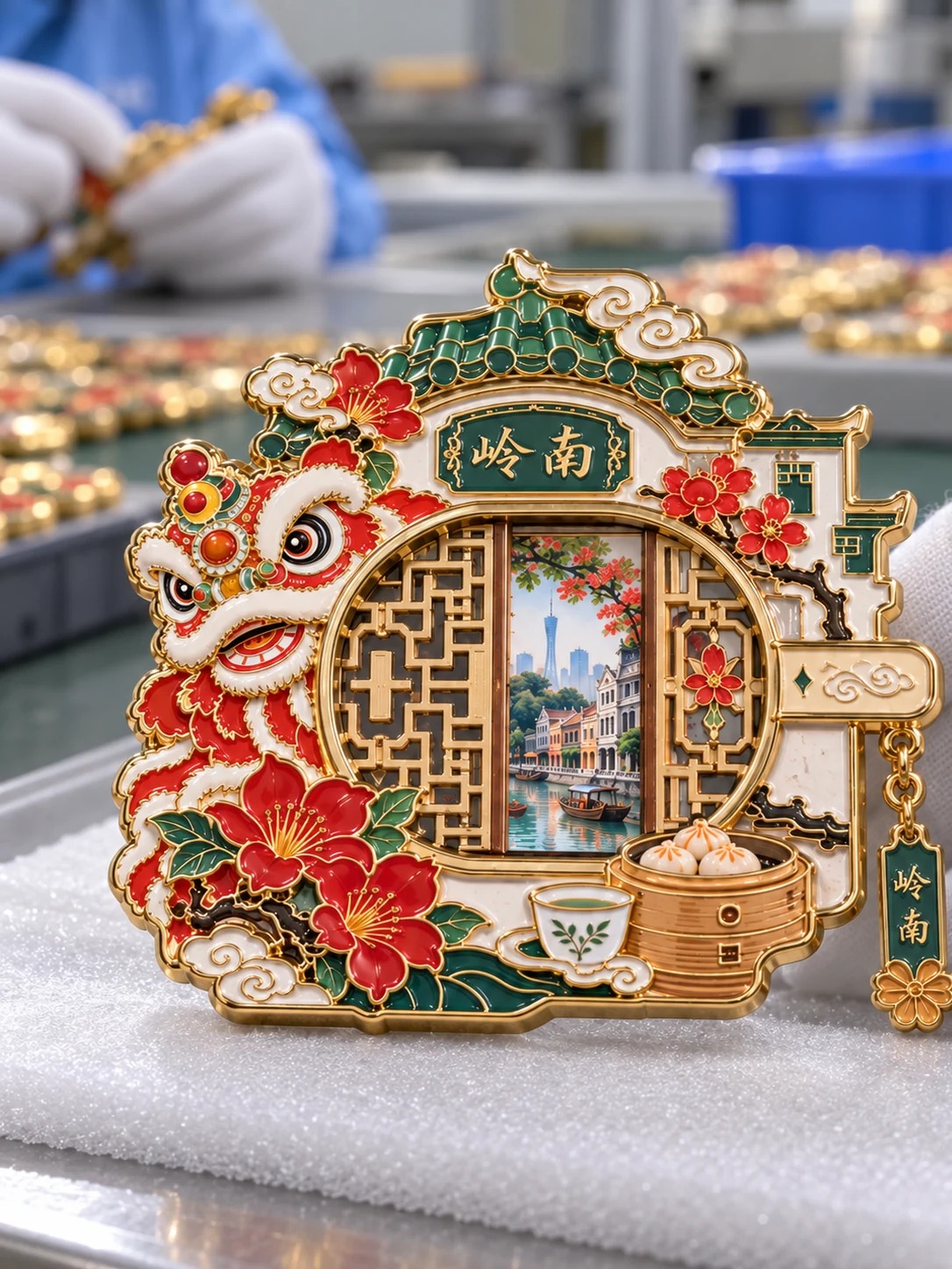 岭南印象推拉冰箱贴:产品正面
