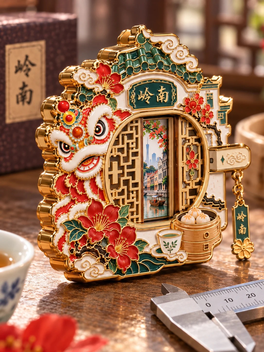 岭南印象推拉冰箱贴:侧面厚度
