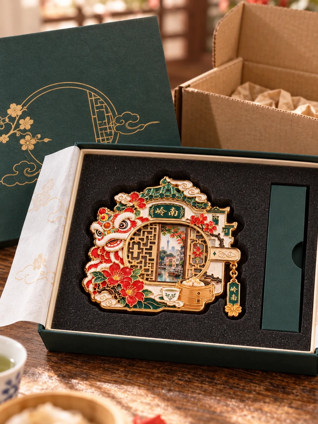 岭南印象推拉冰箱贴:包装打开