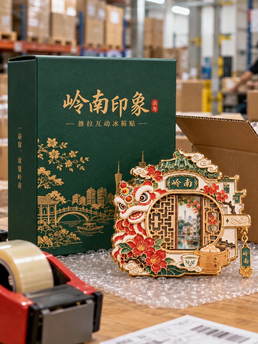 岭南印象推拉冰箱贴:包装外观