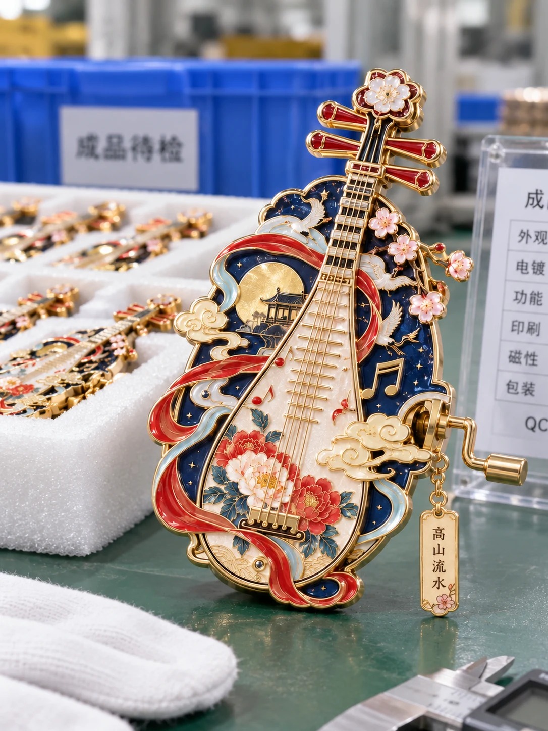 国韵琵琶音乐冰箱贴:产品正面