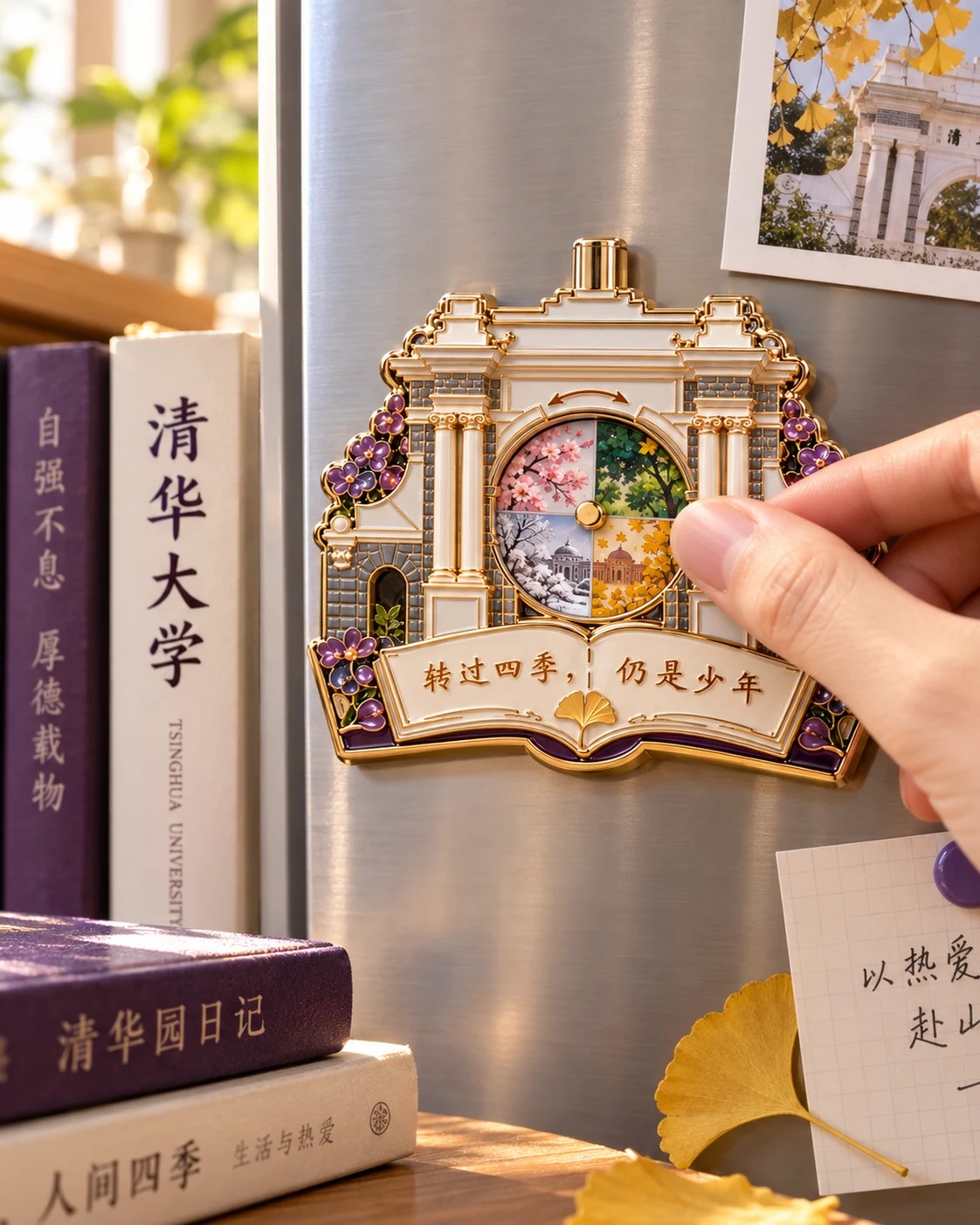 清华园四季冰箱贴:使用场景