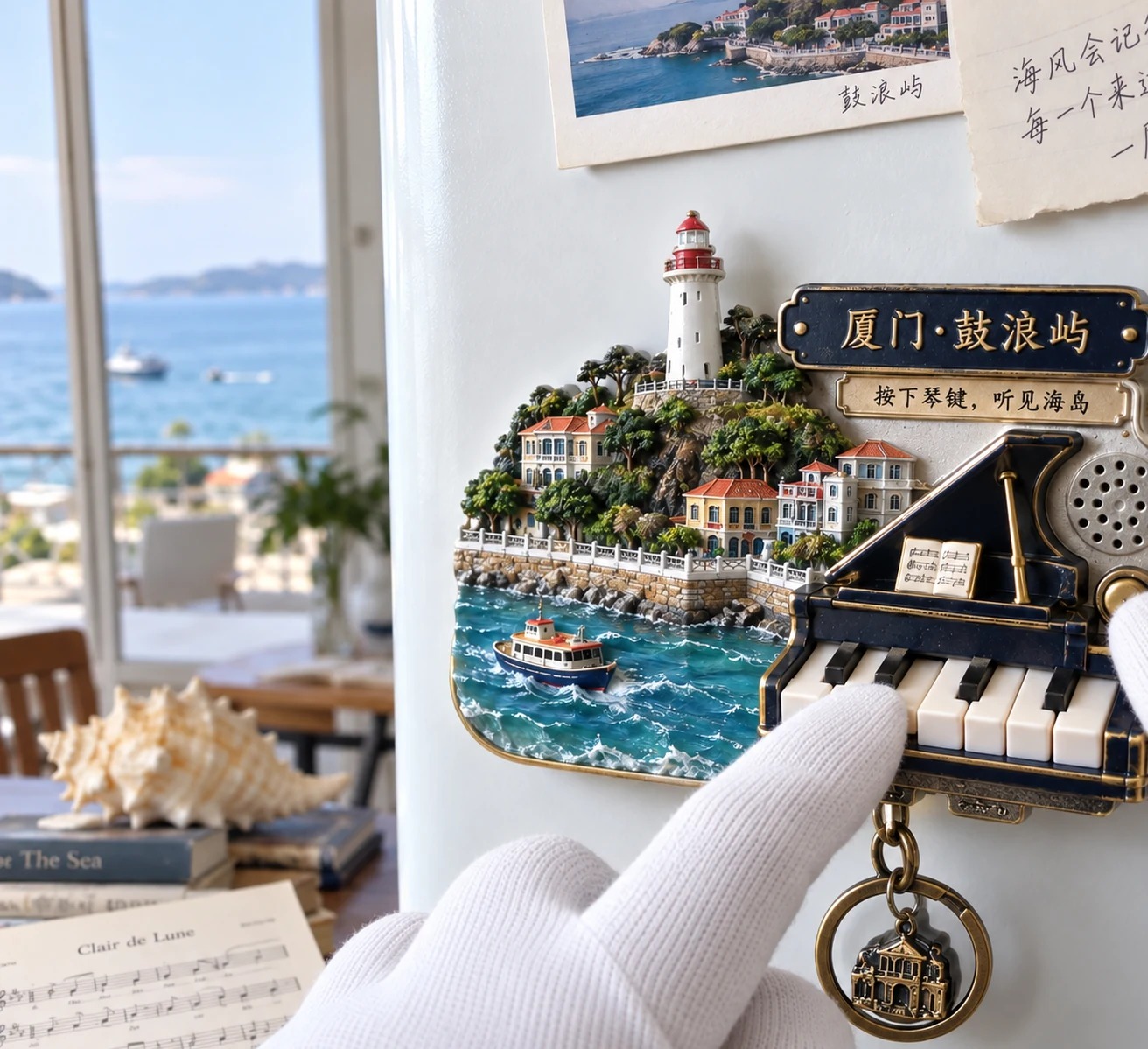 鼓浪屿钢琴发音冰箱贴:钢琴发音结构