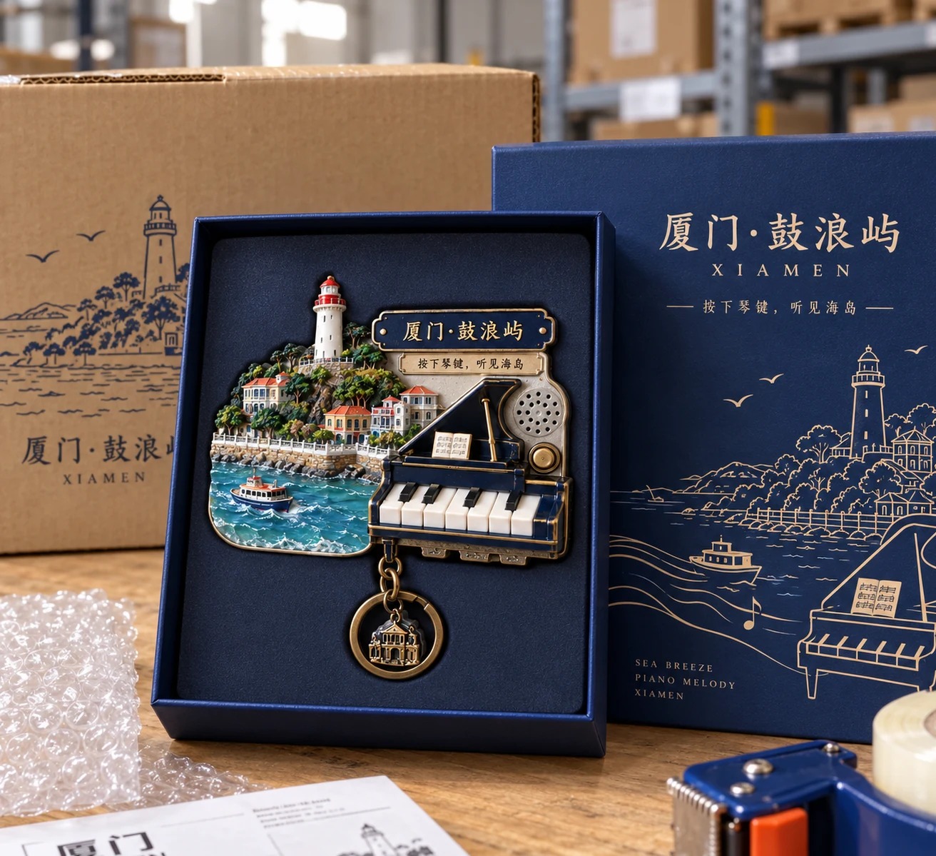 鼓浪屿钢琴发音冰箱贴:包装外观