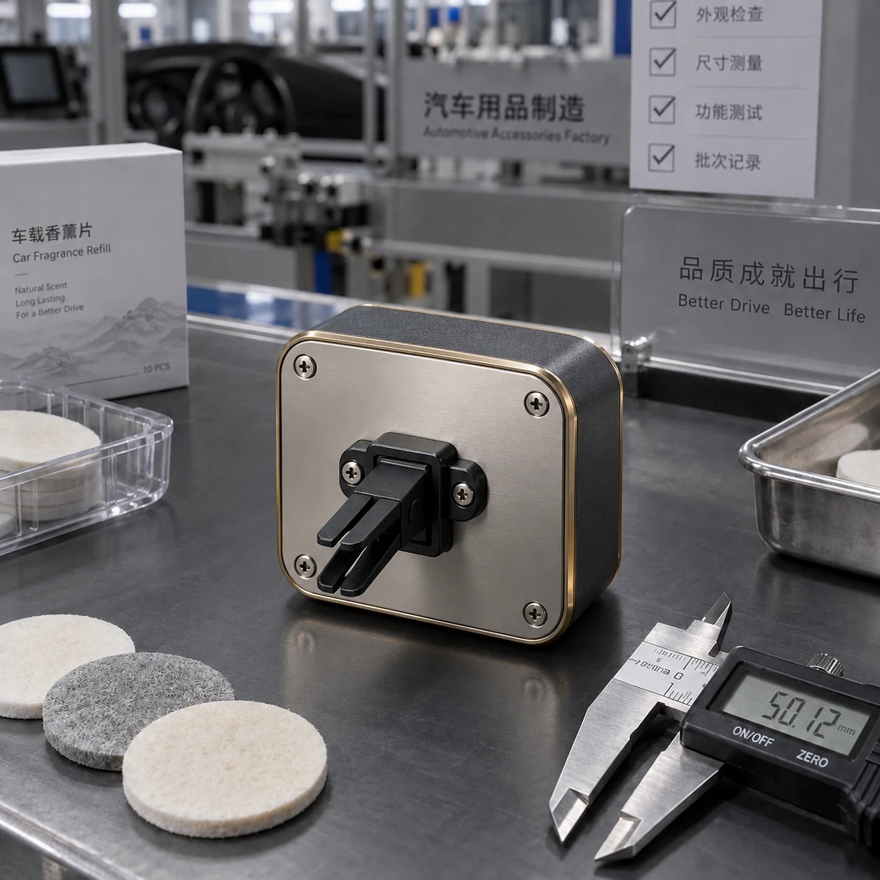 云纹旋盖车载香薰盒:背面