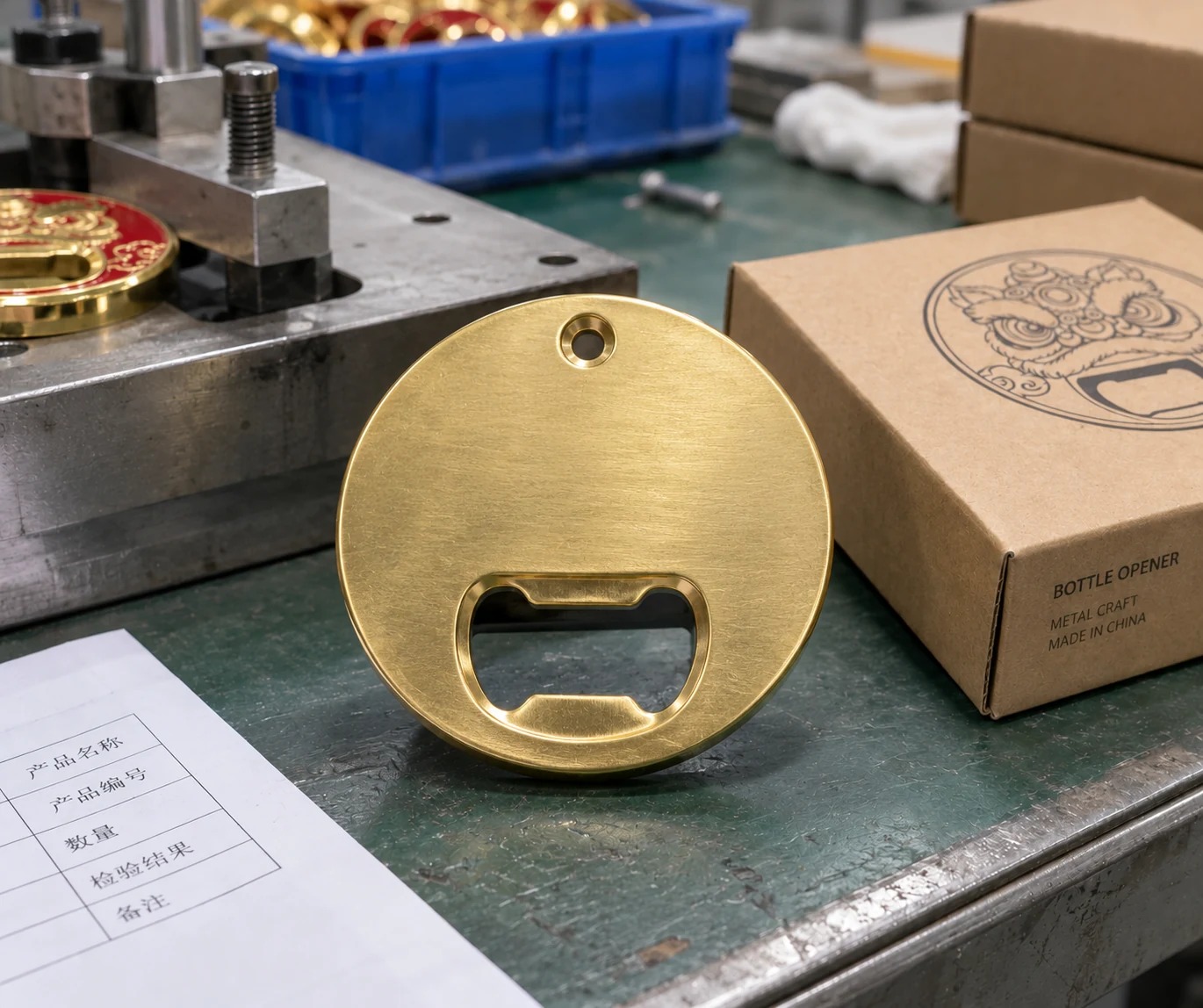 醒狮金属开瓶器:背面