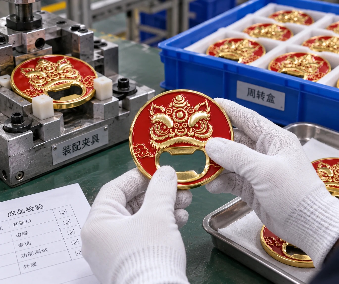 醒狮金属开瓶器:装配工艺