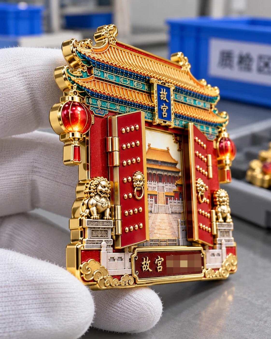 故宫主题翻门冰箱贴:侧面厚度